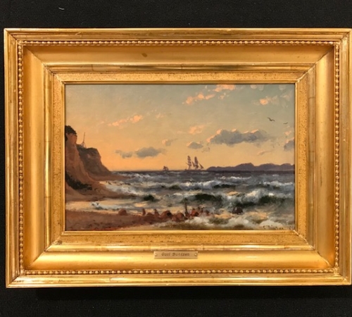 Carl Bunzen, Marine ud for kyst 1889 - Str: 23x33 cm - pris:7.500kr/1000€ - solgt/sold/verkauft