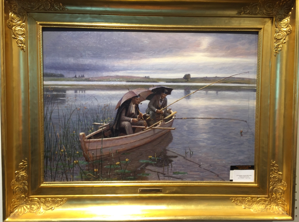 Mål 48x66 cm - Fiskeri med stil - solgt/sold/verkauft