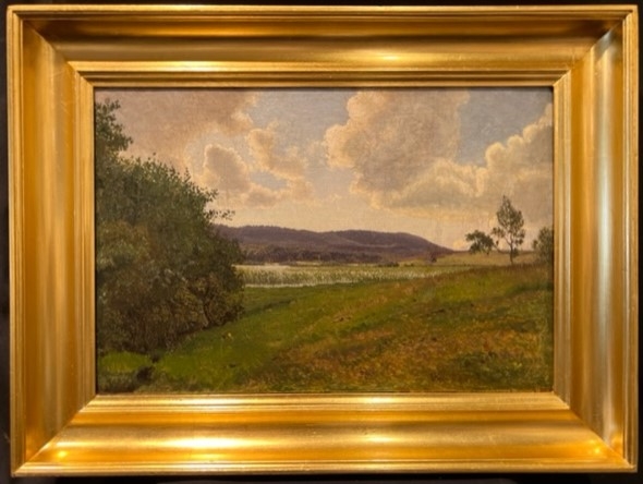 Vilhelm Kyhn - parti fra Silkeborgsøerne 1877  str:30x45 cm - solgt!