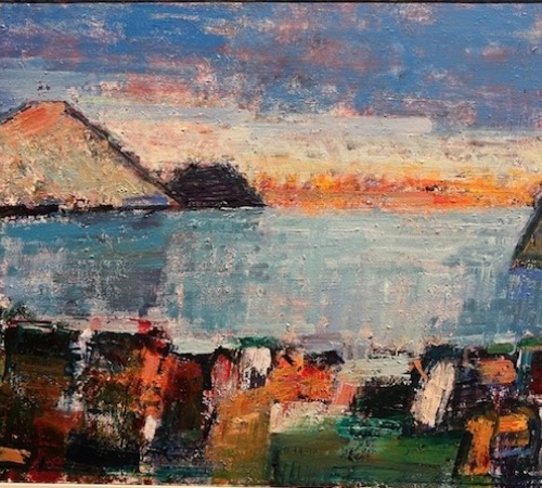Finleif Mortense - "Gøtvik" -str:50x70 cm - pris:8.000kr.