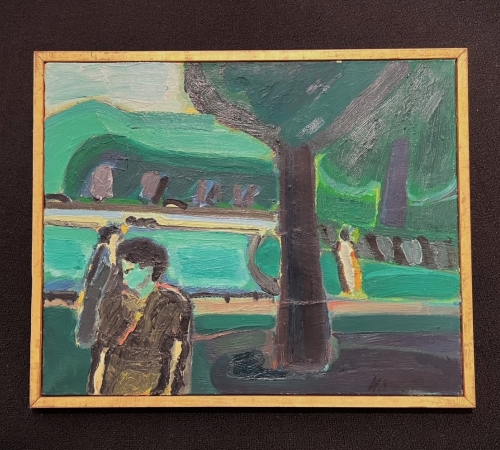 Hans Voigt Steffensen - Parti fra Dronning Louises bro 1973 - str:42x51 cm - 8.500 kr