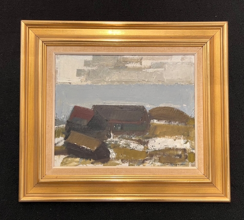 Jack Kampmann - parti fra Færøerne - str: 33x41 cm -  solgt