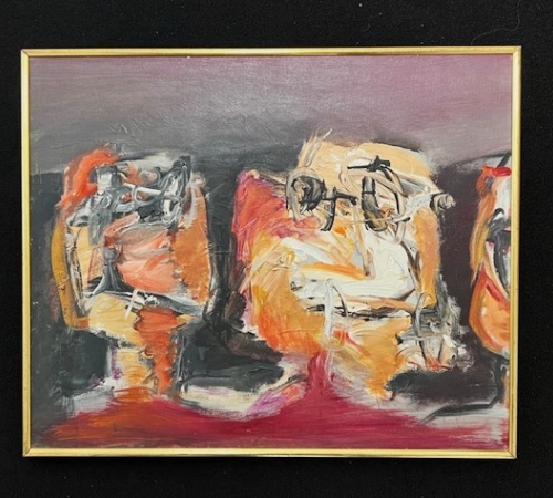 Preben Wölck, "Konfrontation 1971" - str:60x73 cm - solgt!