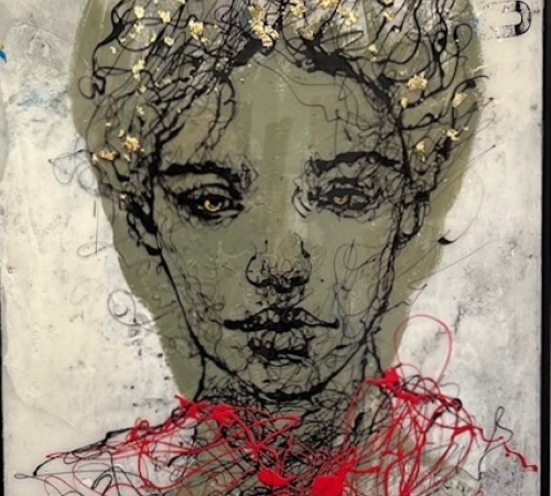 Ole Hedeager, 150x100cm - vip epoxy drip painting - pris:29.800 kr