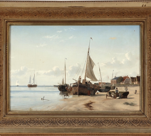 Viggo Fauerholdt - Parti fra Norby, Fanø 1854 - str:40x60 cm + ramme - kommer snart!