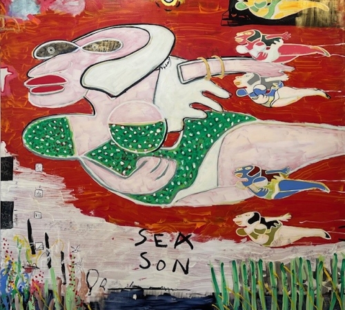 Jacob Herskind - Sea Son - str:146x146 cm - pris: 25.000 kr.