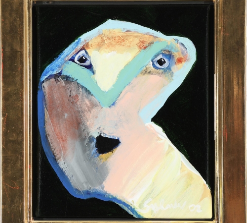 Leif Sylvester "Glad Mand 2002" - str:35x30 cm - Pris:32.500 kr/4.500€