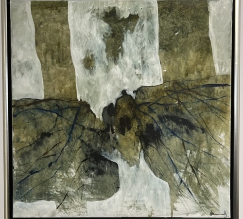 MaMarlene Hammershøj, str: 53x53 cm med ramme - sælges for kunde! Pris:5.000 kr inklusiv ramme! 