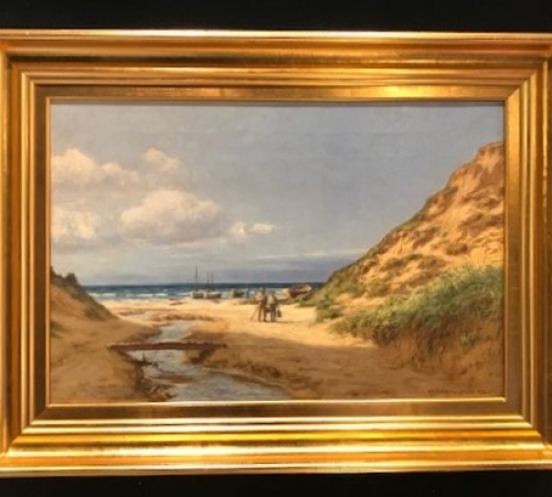 N.F.Schiøttz-Jensen, Parti fra Lønstrup - str:37x55 cm - pris:12.800 kr/1.750€