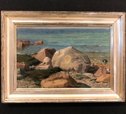 N.P.Rasmussen -kystparti fra Rønne på Bornholm 31 juli -1913 -str:22x33 cm - solgt/sold/verkauft!