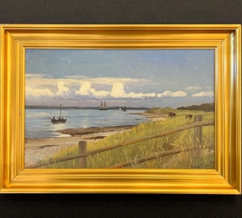 Carl Locher, Parti fra Hornbæk 1884 - str:33x50 cm - solgt!