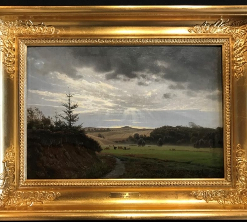 Thorvald Niss, Dansk landskab 1877 - str:33x49 cm - solgt!
