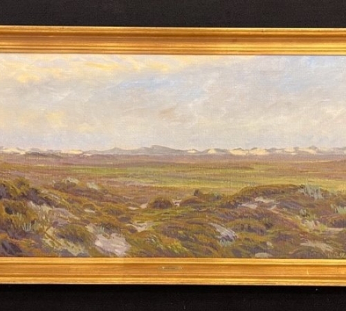 Chr. Lyngbo - Parti fra Henne 1920 - str:66x100 cm - 7.500 kr/1.000£