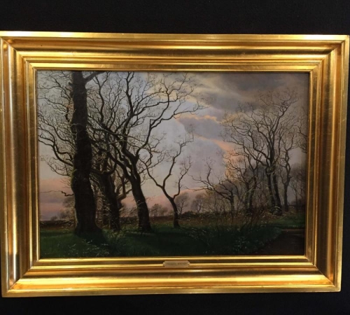 &amp;quot;En forårsdag tidlig morgen&amp;quot; Str:  43 x 61 cm. - Solgt/sold/ verkauft
