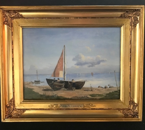 Vilhelm Petersen - Parti fra Nordsjælland 1847 - str: 18x24 cm - solgt!