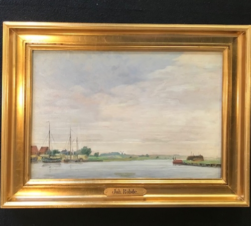 Johan Rohde - Sommerdag ved Gudenaaen uden for Randers 1905&amp;quot; - str:29x43 cm - solgt