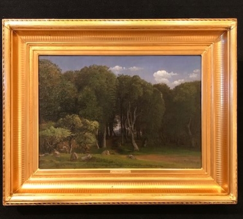 P.C.Skocgaard - Sommerparti fra Dyrehaven - str:39x56 cm - Solgt/sold/verkauft - Proveniens: Generalkonsul Johan Hansens Samling nr. 1755 (1931), dennes auktioner, Winkel &amp;amp; Magnussen 139, 1933 nr. 171. Bruun Rasmussen auktion 776, 2007 nr. 1400.