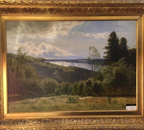 Julius Andersen, parti fra Munkebjerg ved Vejle . 72 x 102 cm - solgt!