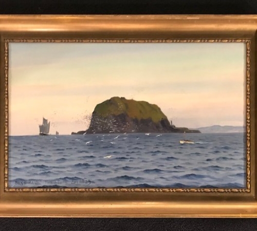 Emanuel A. Petersen, Parti fra Bass Rock 1923 - str:27x43 cm - solgt!