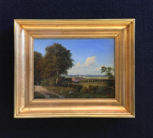 Henrich Christian From, Parti fra Frederiksborg slot 1848 - str:18x24 cm - solgt